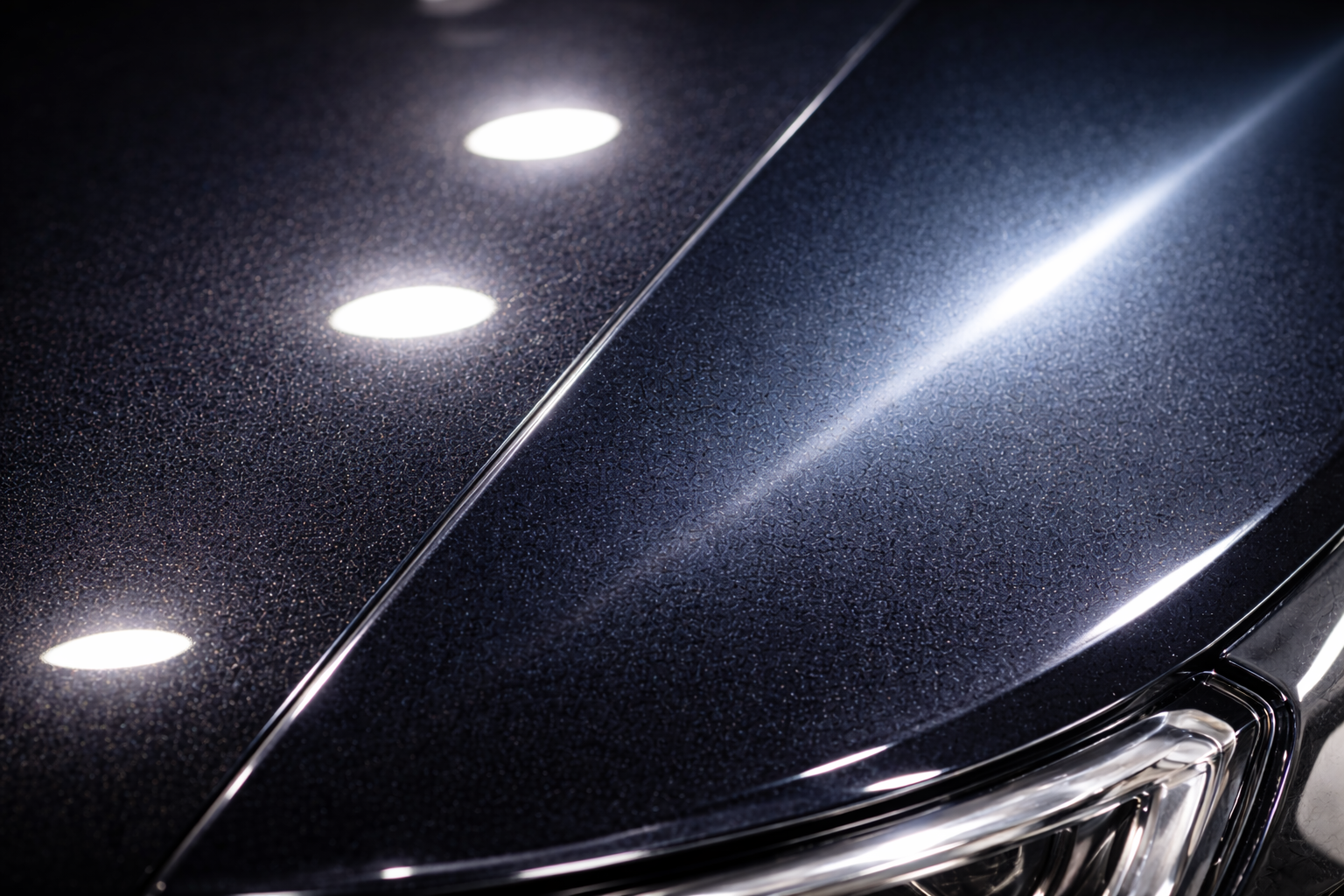 High-gloss paint after professional correction