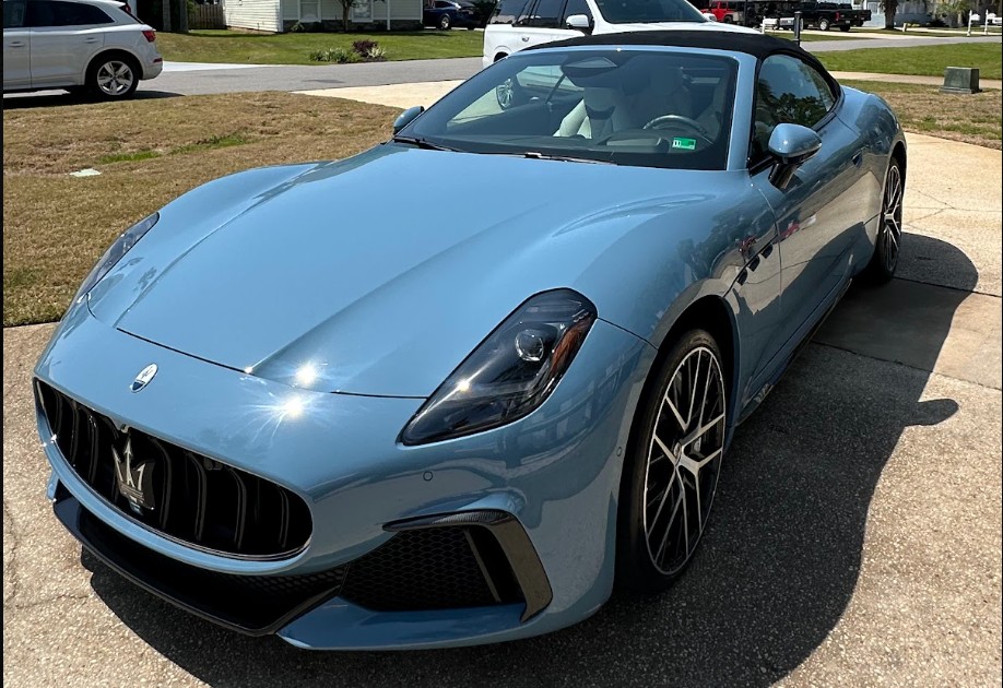 Detailed Maserati convertible after professional mobile detailing